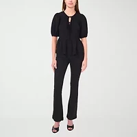 Sam And Jess Womens Short Sleeve Bow Front Blouse