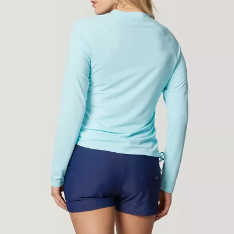 Free Country Womens Split Crew Neck Long Sleeve Active Quarter-Zip Pullover