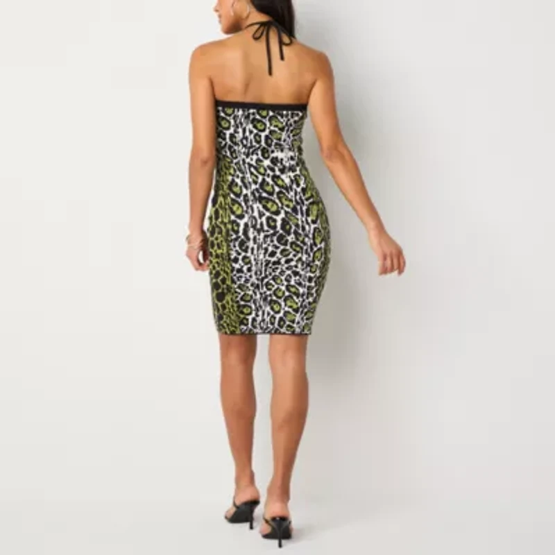 Bold Elements Womens Animal Bodycon Dress