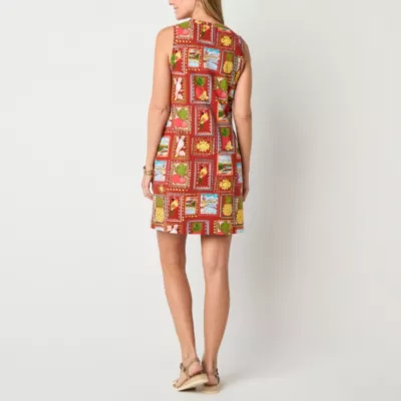 St. John's Bay Womens Sleeveless Shift Dress