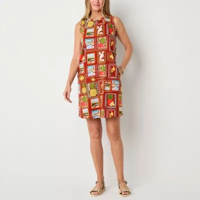 St. John's Bay Womens Sleeveless Shift Dress