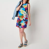 St. John's Bay Womens Sleeveless Shift Dress