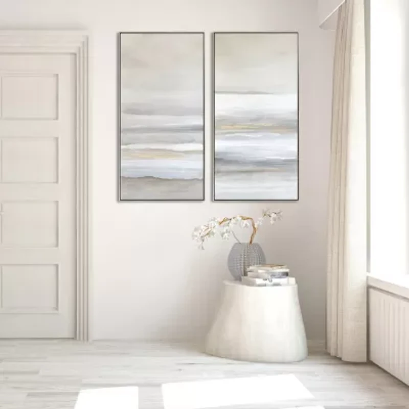 Streamline Art Ethereal Layers Ii Framed Canvas Art