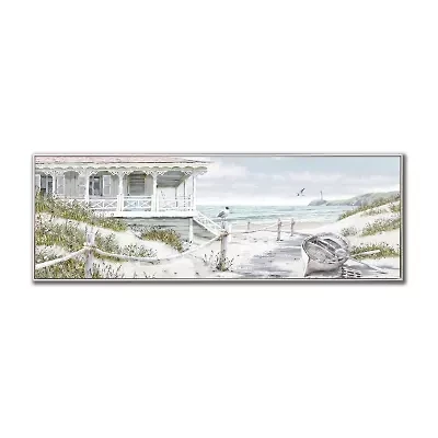 Streamline Art Coastal Cottage Framed Canvas Art