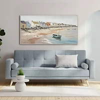 Streamline Art Coastal Village Framed Canvas Art