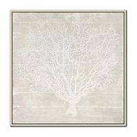 Streamline Art Coral Heart I Framed Canvas Art