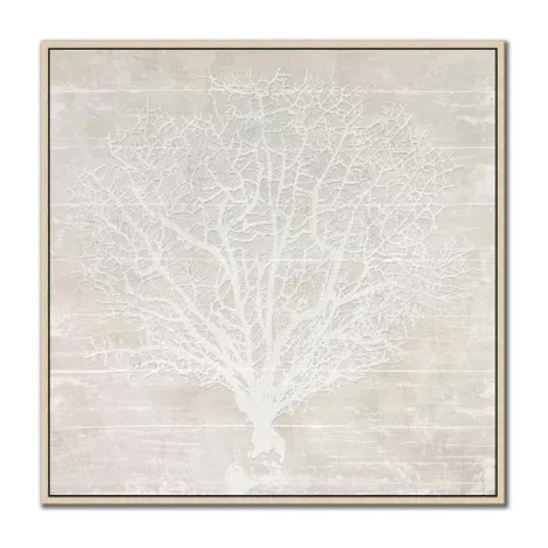 Streamline Art Coral Heart Ii Framed Canvas Art