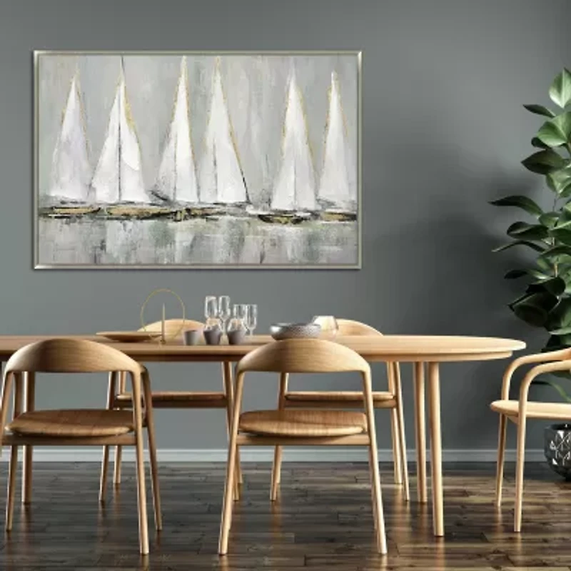Streamline Art Sail Away Framed Canvas Art