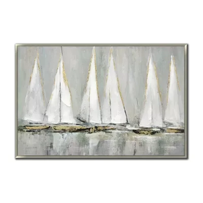 Streamline Art Sail Away Framed Canvas Art