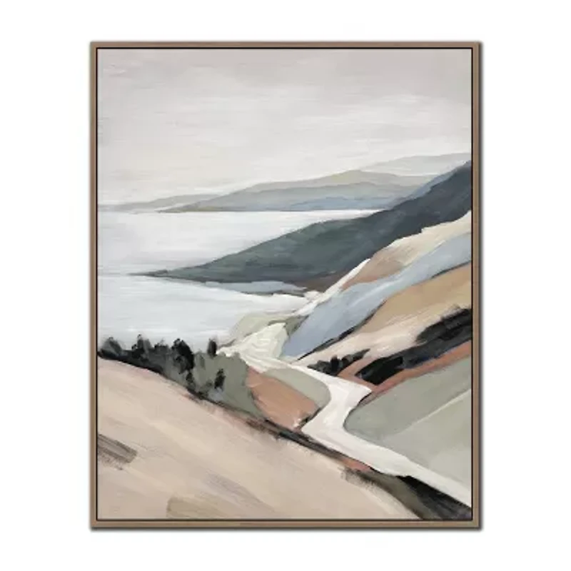 Streamline Art Coastal Road Ii Framed Canvas Art