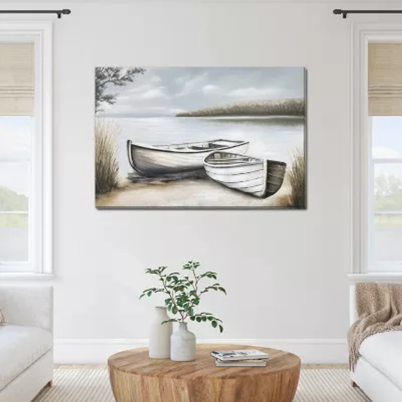 Streamline Art Quiet Canoes Canvas Art