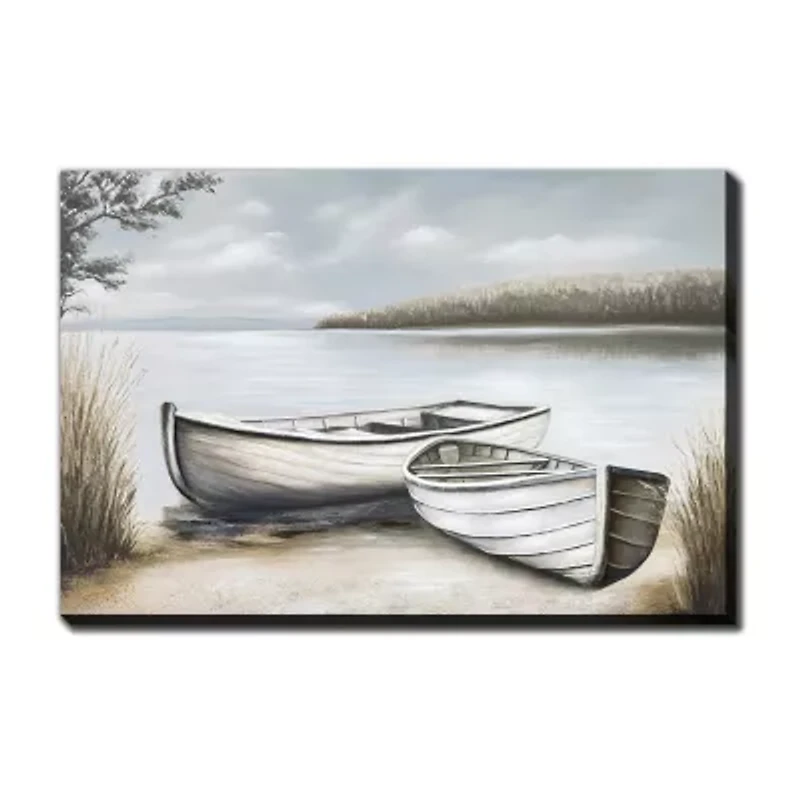 Streamline Art Quiet Canoes Canvas Art