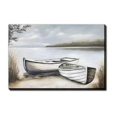 Streamline Art Quiet Canoes Canvas Art