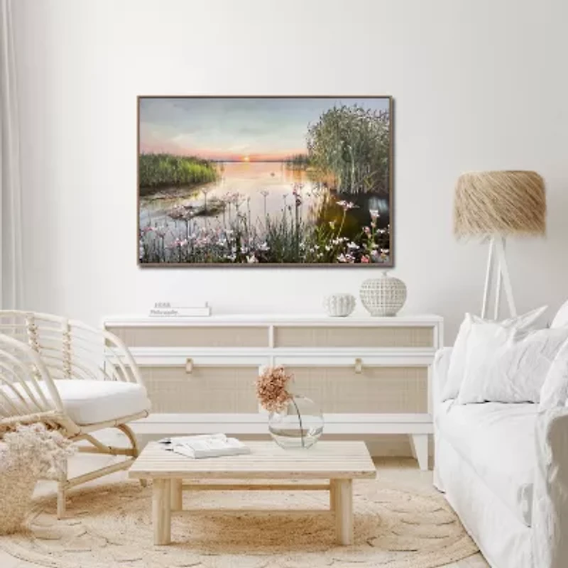 Streamline Art Marshlands Sunset Framed Canvas Art