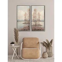 Streamline Art Radiant Oak Forest Ii Framed Canvas Art