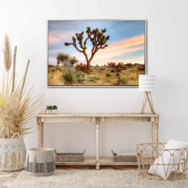 Streamline Art Joshua Tree Sunrise Framed Canvas Art