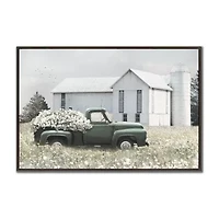 Streamline Art Flowers On The Farm Framed Canvas Art