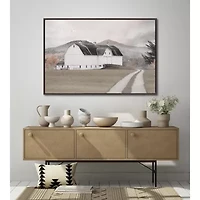 Streamline Art Mountain Farm Framed Canvas Art