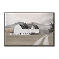 Streamline Art Mountain Farm Framed Canvas Art