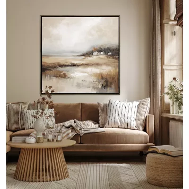 Streamline Art Quiet Fields Framed Canvas Art