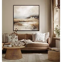 Streamline Art Quiet Fields Framed Canvas Art