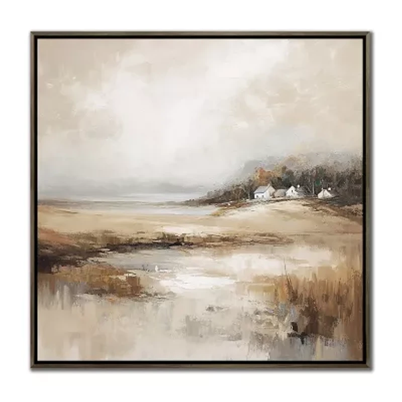 Streamline Art Quiet Fields Framed Canvas Art
