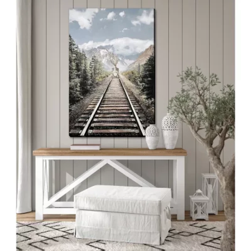 Streamline Art Mountain Tracks Canvas Art