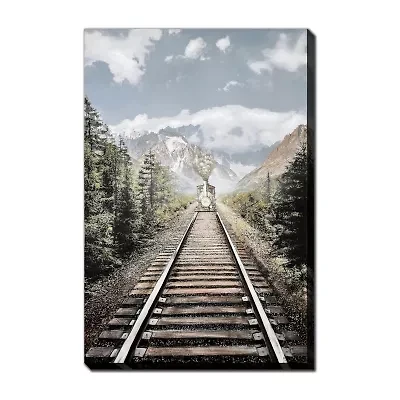 Streamline Art Mountain Tracks Canvas Art