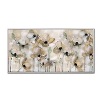 Streamline Art Field Of Poppies Framed Canvas Art