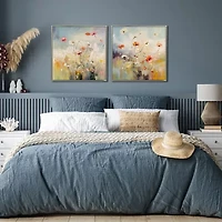 Streamline Art Blooms In The Meadow I Framed Canvas Art