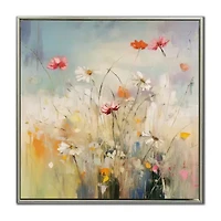 Streamline Art Blooms In The Meadow I Framed Canvas Art