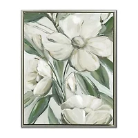 Streamline Art Pearly Petals Ii Framed Canvas Art