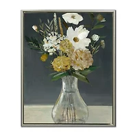 Streamline Art Vintage Yellow Bouquet Ii Framed Canvas Art