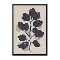 Streamline Art Black Rose Silhouette Ii Framed Canvas Art