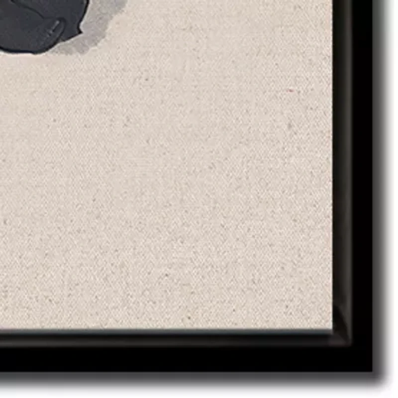 Streamline Art Black Rose Silhouette Ii Framed Canvas Art