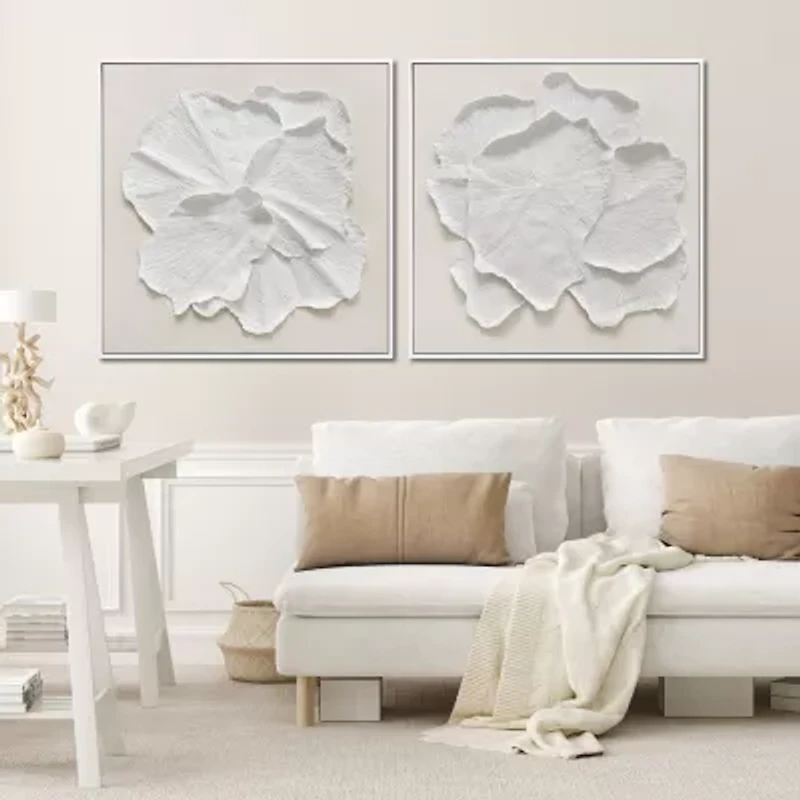 Streamline Art Delicate Petal Ii Framed Canvas Art