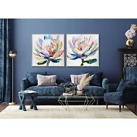 Streamline Art Vibrant Bloom Ii Framed Canvas Art