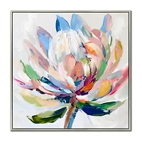 Streamline Art Vibrant Bloom Ii Framed Canvas Art