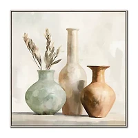Streamline Art Rustic Vessels I Framed Canvas Art
