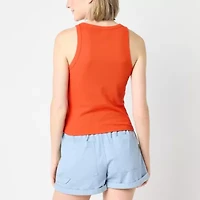 Womens Juniors Crew Neck Sleeveless Lilo & Stitch Tank Top