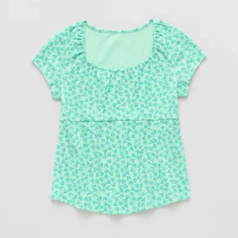 Thereabouts Little & Big Kid Girls U Neck Short Sleeve T-Shirt