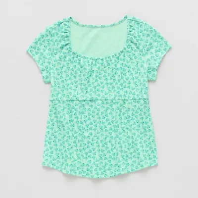 Thereabouts Little & Big Kid Girls U Neck Short Sleeve T-Shirt