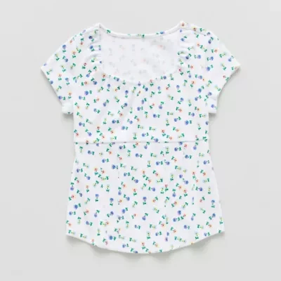 Thereabouts Little & Big Kid Girls U Neck Short Sleeve T-Shirt