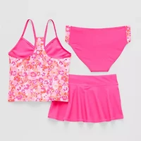 ZeroXposur Big Girls Floral 3pc Tankini Set