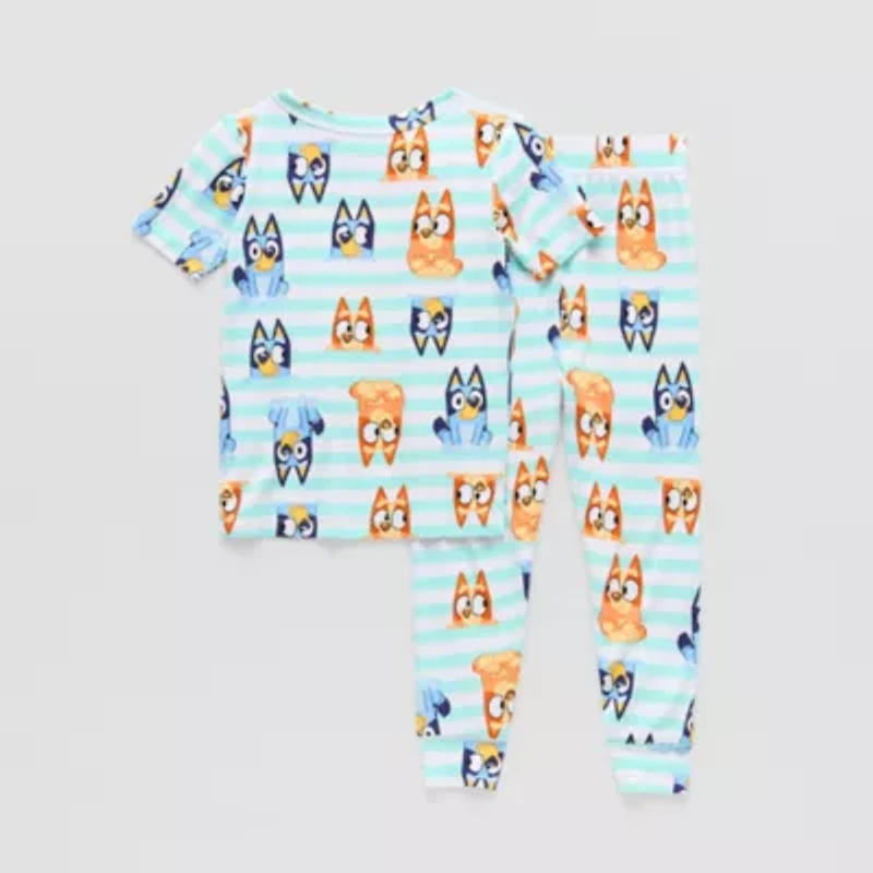 Toddler Boys Bluey Crew Neck Short Sleeve 2-pc. Pajama Sets