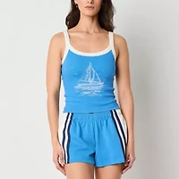 Arizona Womens Juniors Scoop Neck Tank Top