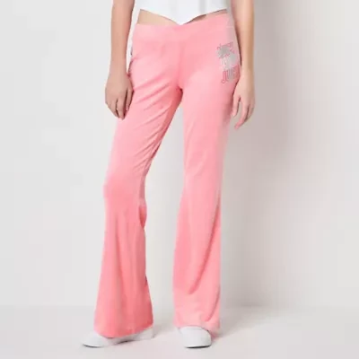 Juicy By Couture Womens Juniors Bootcut Mid Rise Track Pant