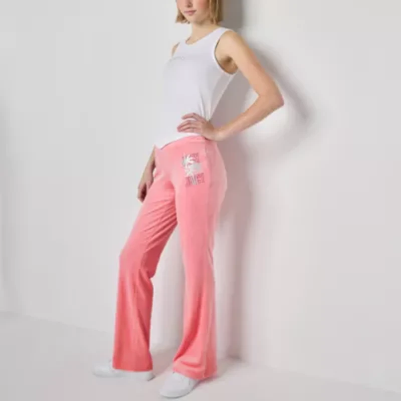 Juicy By Juicy Couture Womens Juniors Bootcut Mid Rise Track Pant