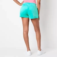 Juicy By Couture Juniors Womens Mid Rise Velour Pull-On Short