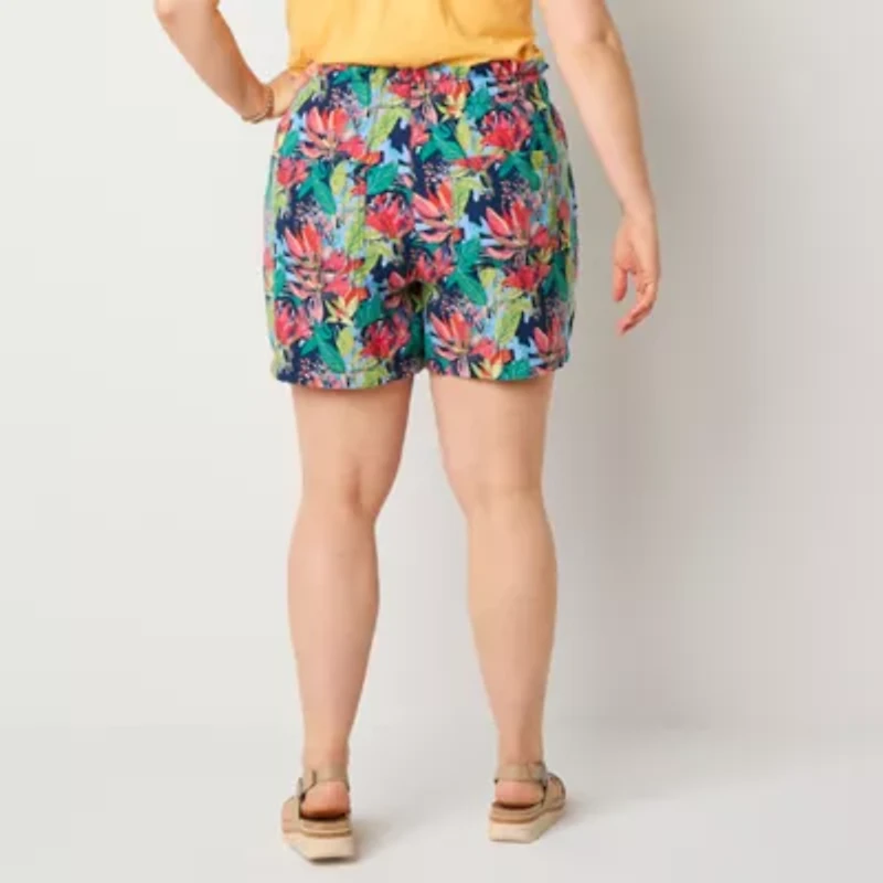 St. John's Bay Womens Plus Pull-On Short